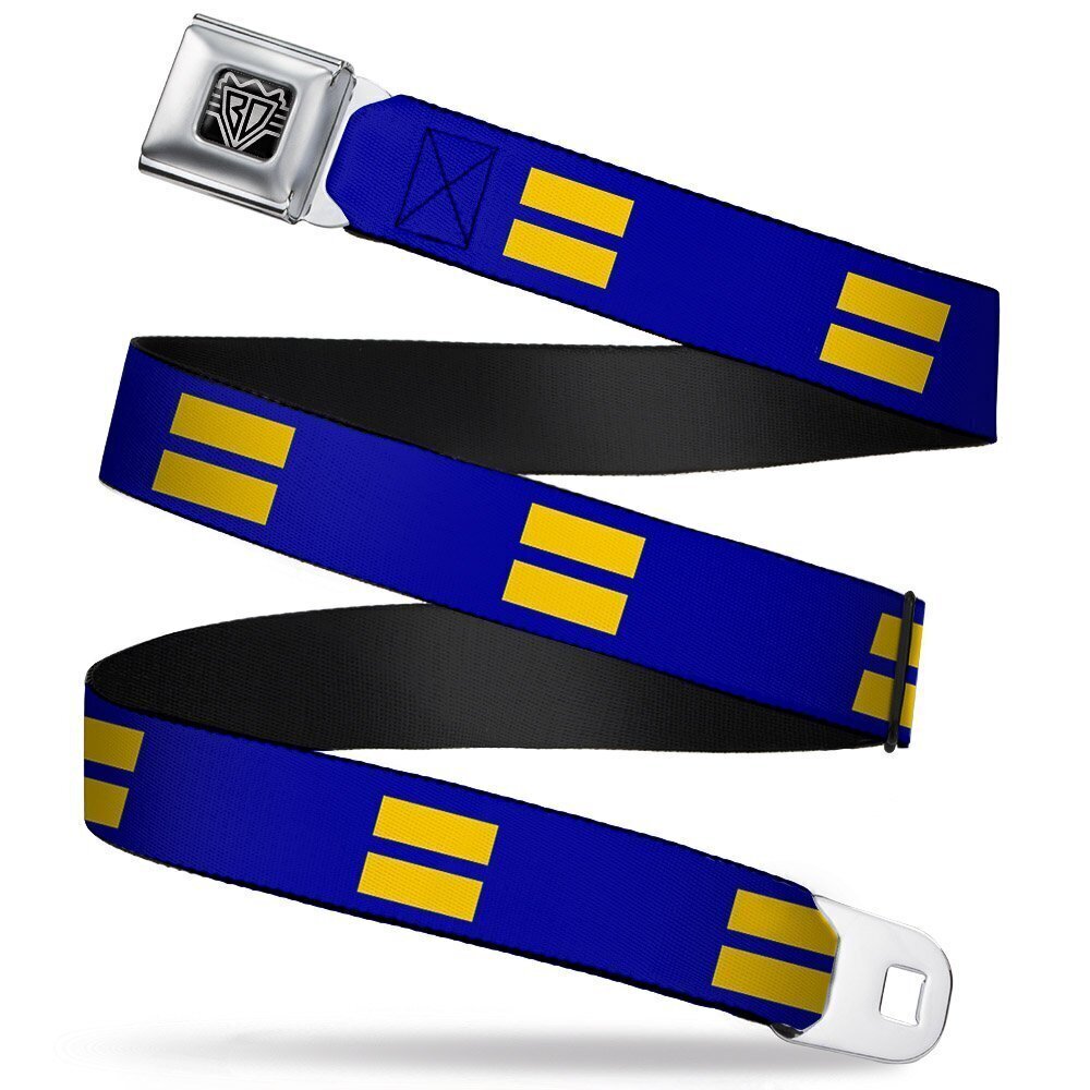 8881 Seatbelt Belt - Flag Equality Blue/Yellow - 1.0" Wide - 20-36 Inches